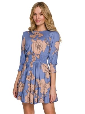 Zdjęcie produktu Makover Sukienka w kolorze niebiesko-beżowym rozmiar: L