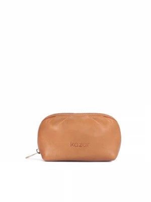 Zdjęcie produktu Mała skórzana portmonetka sakiewka w brązowym kolorze Kazar