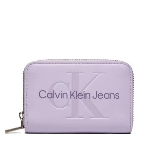 Zdjęcie produktu Mały Portfel Damski Calvin Klein Jeans Zip Around Mono K60K612255 Fioletowy