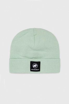 Zdjęcie produktu Mammut czapka Fedoz kolor zielony z cienkiej dzianiny