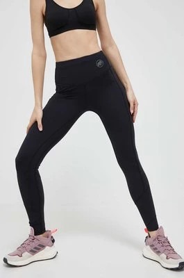 Zdjęcie produktu Mammut legginsy sportowe Massone damskie kolor czarny gładkie
