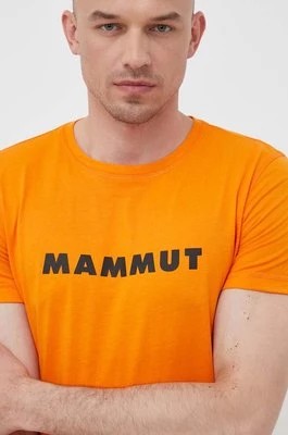 Zdjęcie produktu Mammut t-shirt sportowy Core Logo kolor pomarańczowy z nadrukiem