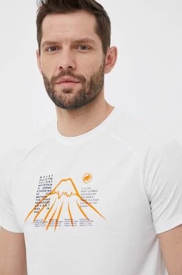 Zdjęcie produktu Mammut t-shirt sportowy Mountain Fujiyama kolor biały z nadrukiem