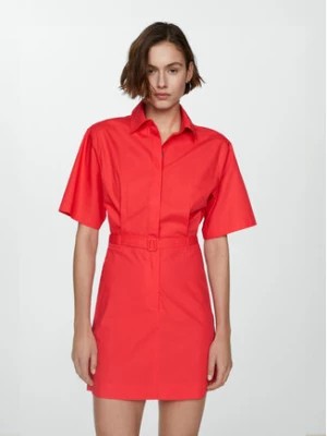 Zdjęcie produktu Mango Sukienka koszulowa Cirilia 67087124 Czerwony Regular Fit
