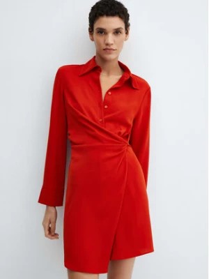 Zdjęcie produktu Mango Sukienka koszulowa Tomi 67074070 Czerwony Regular Fit