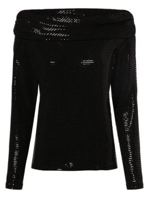 Zdjęcie produktu Marc Cain Collections Bluzka damska Kobiety Sztuczne włókno czarny wypukły wzór tkaniny,