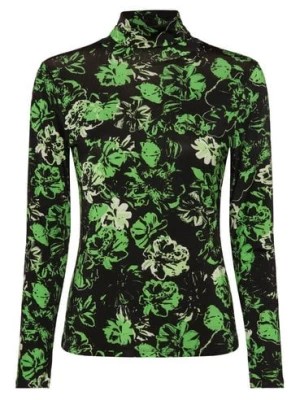 Zdjęcie produktu Marc Cain Collections Damska koszulka z długim rękawem Kobiety czarny|zielony wzorzysty,