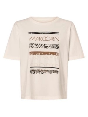 Zdjęcie produktu Marc Cain Sports T-shirt damski Kobiety Bawełna biały nadruk,
