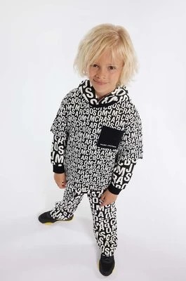 Zdjęcie produktu Marc Jacobs bluza dziecięca kolor czarny z kapturem wzorzysta