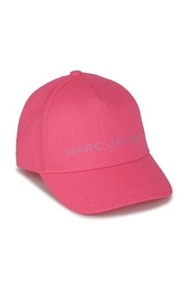 Zdjęcie produktu Marc Jacobs czapka bawełniana dziecięca kolor fioletowy z nadrukiem