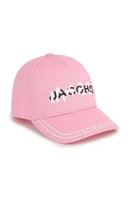 Zdjęcie produktu Marc Jacobs czapka z daszkiem bawełniana dziecięca kolor różowy z nadrukiem