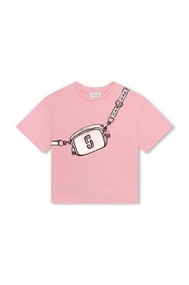 Zdjęcie produktu Marc Jacobs t-shirt bawełniany dziecięcy kolor różowy
