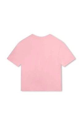Zdjęcie produktu Marc Jacobs t-shirt bawełniany dziecięcy kolor różowy z nadrukiem