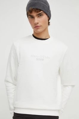Zdjęcie produktu Marc O'Polo bluza bawełniana DENIM męska kolor beżowy z aplikacją