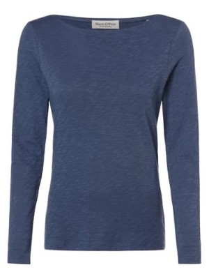 Zdjęcie produktu Marc O'Polo Damska koszulka z długim rękawem Kobiety Bawełna niebieski jednolity,