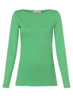 Zdjęcie produktu Marc O'Polo Damska koszulka z długim rękawem Kobiety Bawełna zielony jednolity,