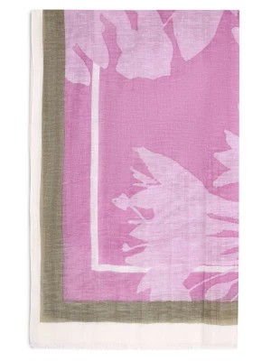 Zdjęcie produktu Marc O'Polo Damski szalik z zawartością lnu Kobiety Bawełna lila|różowy wzorzysty,