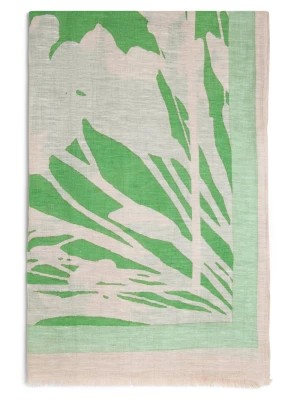 Zdjęcie produktu Marc O'Polo Damski szalik z zawartością lnu Kobiety Bawełna zielony|beżowy wzorzysty,