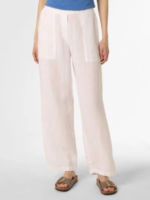 Zdjęcie produktu Marc O'Polo Damskie spodnie lniane Kobiety len biały jednolity,