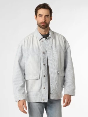 Zdjęcie produktu Marc O'Polo Denim Męska kurtka jeansowa Mężczyźni Bawełna niebieski w paski,