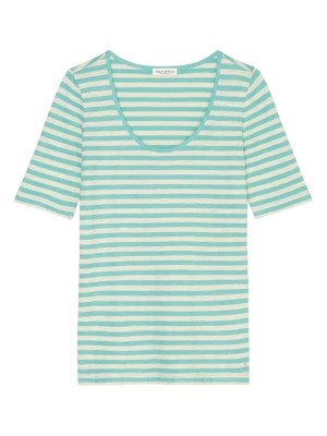 Zdjęcie produktu Marc O'Polo Koszulka w kolorze kremowo-turkusowym rozmiar: XL