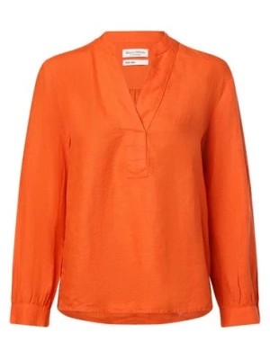Zdjęcie produktu Marc O'Polo Lniana bluzka damska Kobiety len pomarańczowy jednolity,