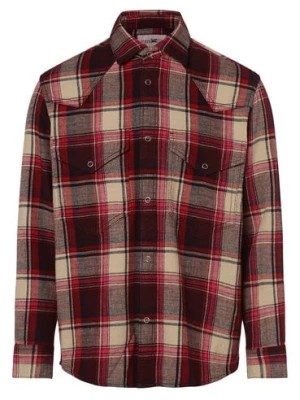 Zdjęcie produktu Marc O'Polo Męska koszula z dodatkiem lnu Mężczyźni Comfort Fit Bawełna beżowy|czerwony|wielokolorowy w kratkę,