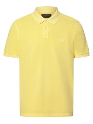 Zdjęcie produktu Marc O'Polo Męska koszulka polo Mężczyźni Bawełna żółty jednolity,