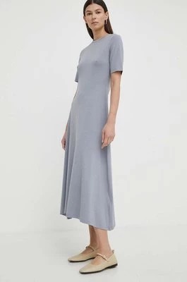 Zdjęcie produktu Marc O'Polo sukienka kolor niebieski maxi rozkloszowana