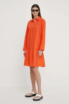 Zdjęcie produktu Marc O'Polo sukienka kolor pomarańczowy midi oversize