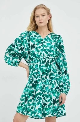Zdjęcie produktu Marc O'Polo sukienka kolor zielony mini rozkloszowana