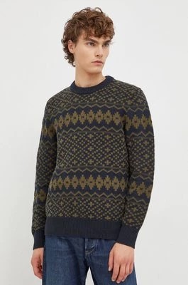 Zdjęcie produktu Marc O'Polo sweter z domieszką wełny męski kolor zielony