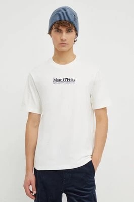 Zdjęcie produktu Marc O'Polo t-shirt bawełniany męski kolor beżowy z aplikacją