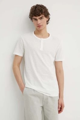 Zdjęcie produktu Marc O'Polo t-shirt bawełniany męski kolor biały gładki