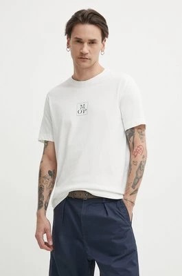 Zdjęcie produktu Marc O'Polo t-shirt bawełniany męski kolor biały z nadrukiem 423201251070