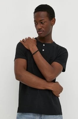 Zdjęcie produktu Marc O'Polo t-shirt bawełniany męski kolor czarny gładki