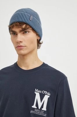Zdjęcie produktu Marc O'Polo t-shirt bawełniany męski kolor granatowy z aplikacją