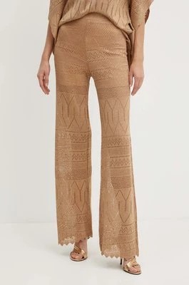 Zdjęcie produktu Marciano Guess spodnie HYDRA damskie kolor brązowy szerokie high waist 4GGB17 5811Z