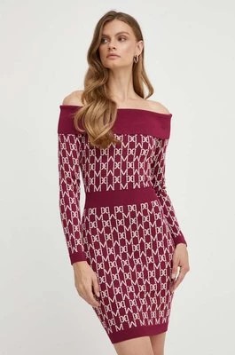 Zdjęcie produktu Marciano Guess sukienka kolor bordowy mini dopasowana