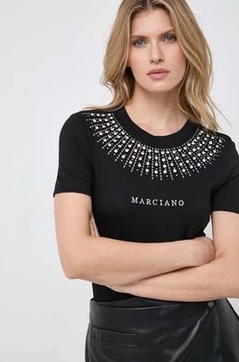 Zdjęcie produktu Marciano Guess t-shirt MOLLY damski kolor czarny 4RGP28 6138A