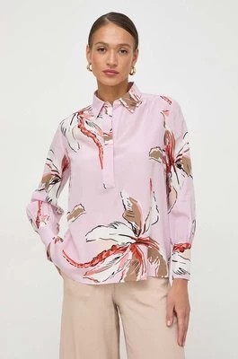 Zdjęcie produktu Marella bluzka jedwabna kolor różowy wzorzysta 2413111131200