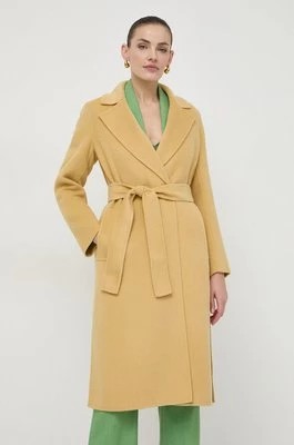 Zdjęcie produktu Marella płaszcz wełniany kolor żółty przejściowy dwurzędowy 2413011021200