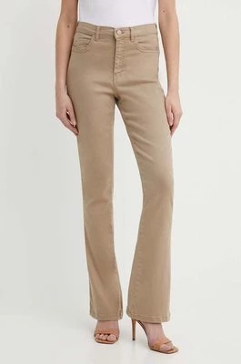 Zdjęcie produktu Marella spodnie damskie kolor beżowy dopasowane high waist 2413131125200