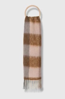 Zdjęcie produktu Marella szalik z domieszką wełny kolor brązowy wzorzysty
