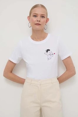 Zdjęcie produktu Marella t-shirt bawełniany damski kolor biały 2413971034200