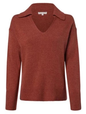 Zdjęcie produktu Marie Lund Damski sweter z wełny merino Kobiety Wełna brązowy jednolity,