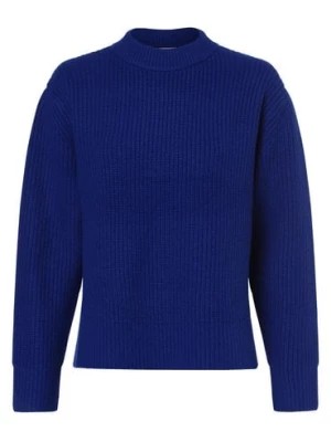 Zdjęcie produktu Marie Lund Damski sweter z wełny merino Kobiety Wełna merino niebieski jednolity,