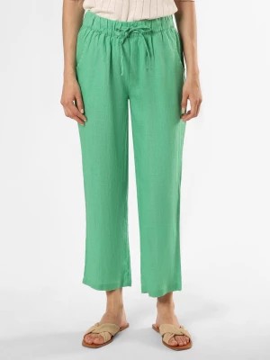 Zdjęcie produktu Marie Lund Lniane spodnie Kobiety len zielony jednolity,