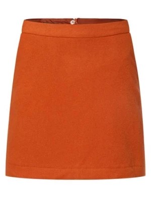 Zdjęcie produktu Marie Lund Spódnica damska Kobiety Wełna pomarańczowy jednolity,