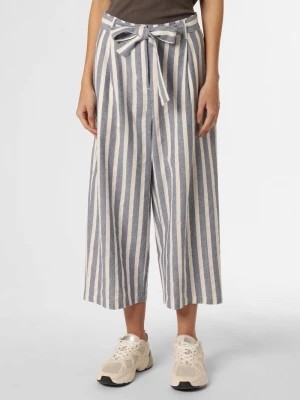 Zdjęcie produktu Marie Lund Spodnie z dodatkiem lnu Kobiety Bawełna niebieski|biały w paski,